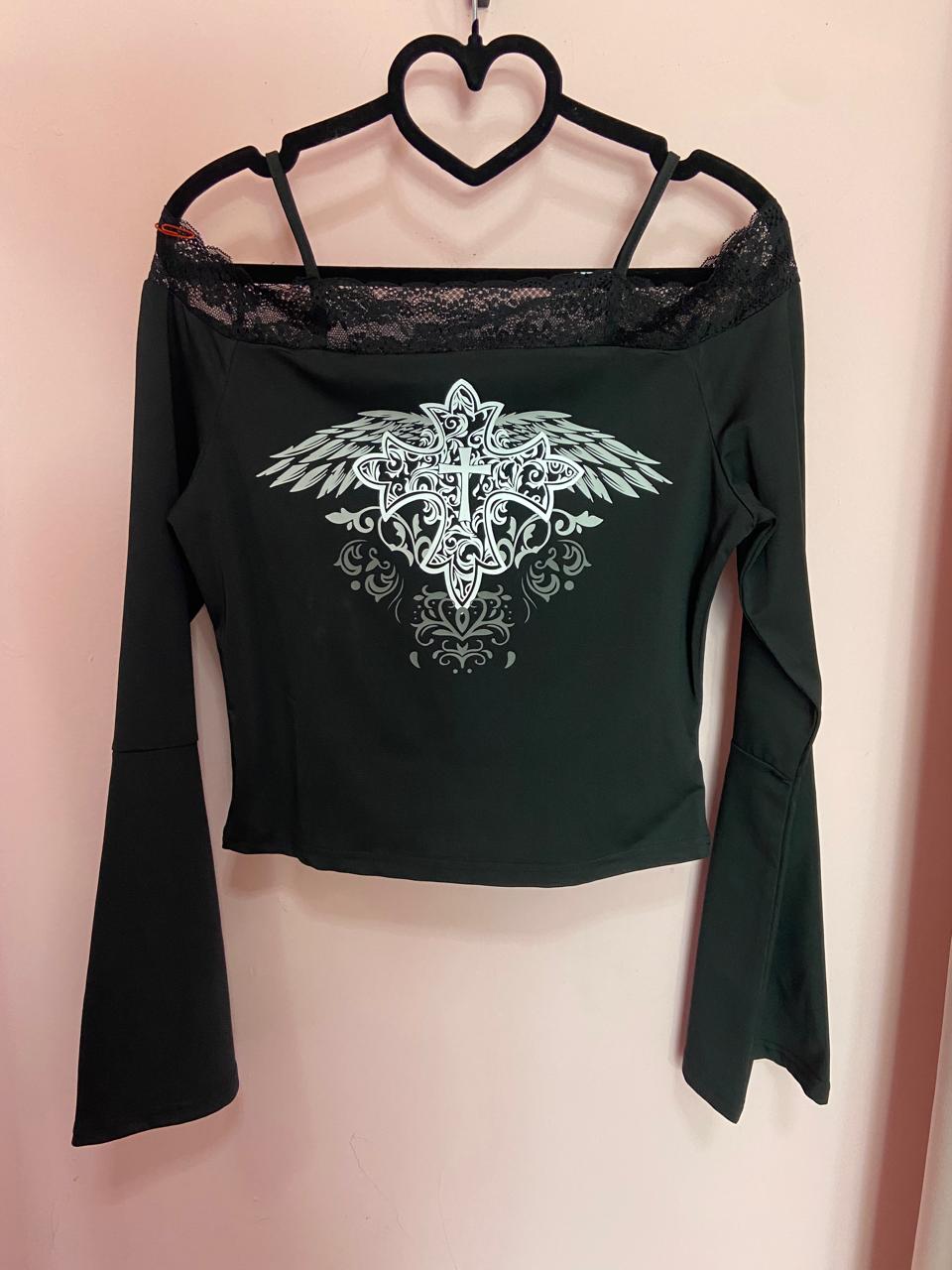 Top Estampado Manga