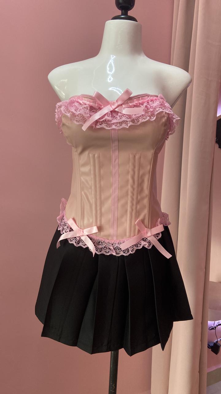 Corset Vinil Rosa