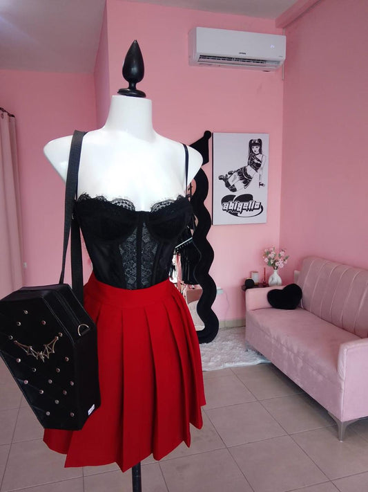 Falda Tablones Roja