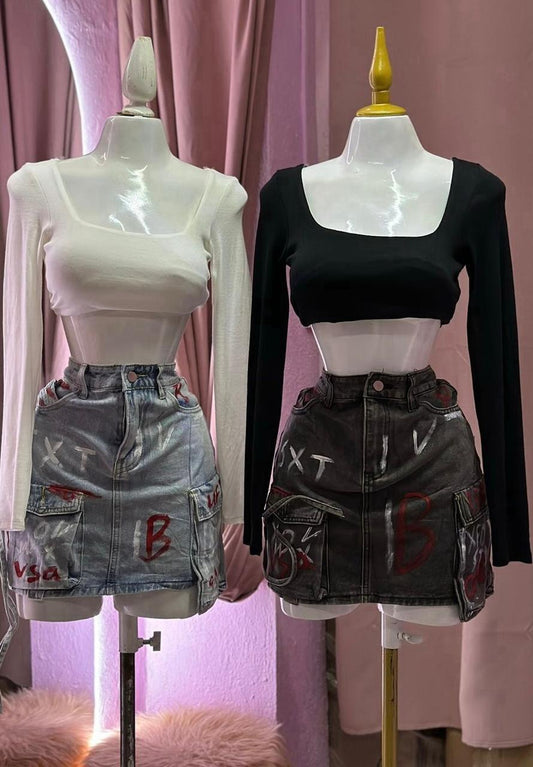 Falda cargo Jinx Mezclilla